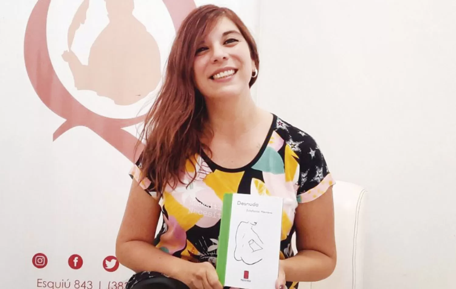 Estefanía Herrera llega desde Catamarca con su poemario Desnuda.