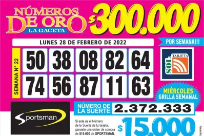 Los Números de Oro de LA GACETA