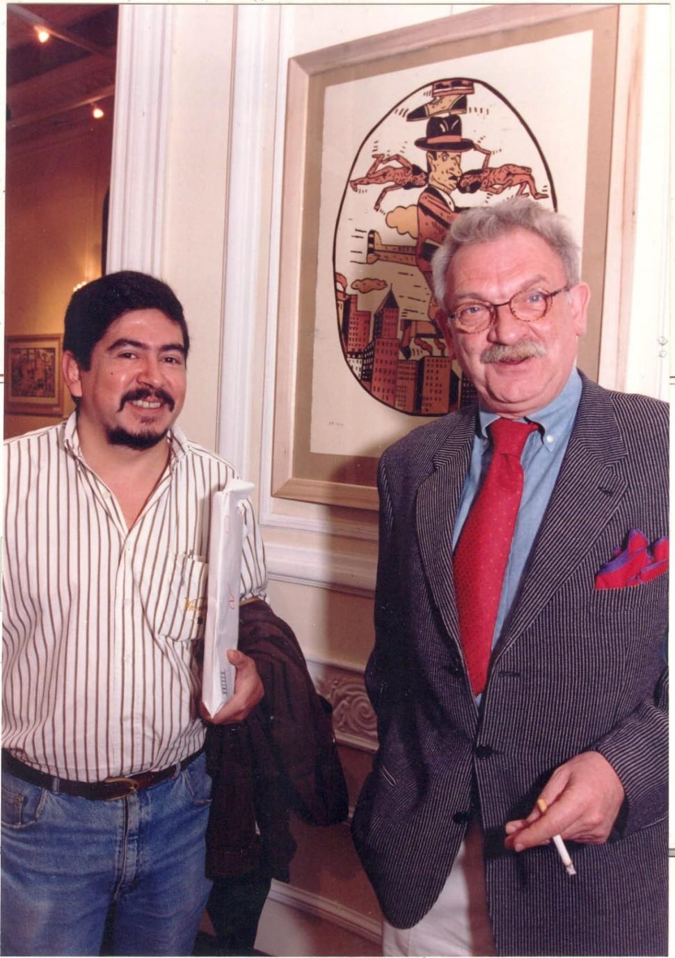 EN EL ROUGÉS. Antonio Seguí con el periodista de LA GACETA en 1996.