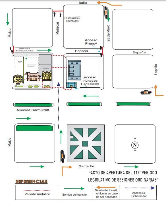 Apertura de sesiones legislativas: cortes de tránsito y horarios para circular