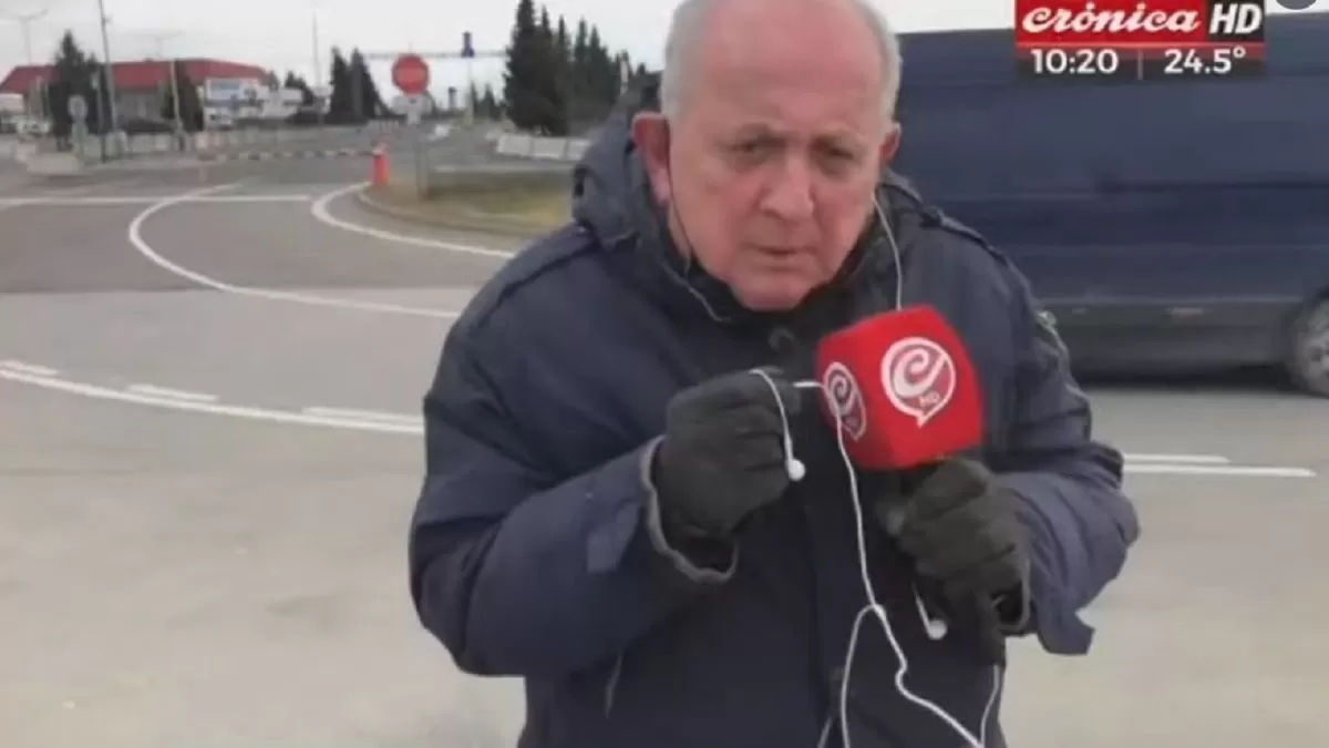 Chiche Gelblung inició su cobertura de la guerra entre Rusia y Ucrania