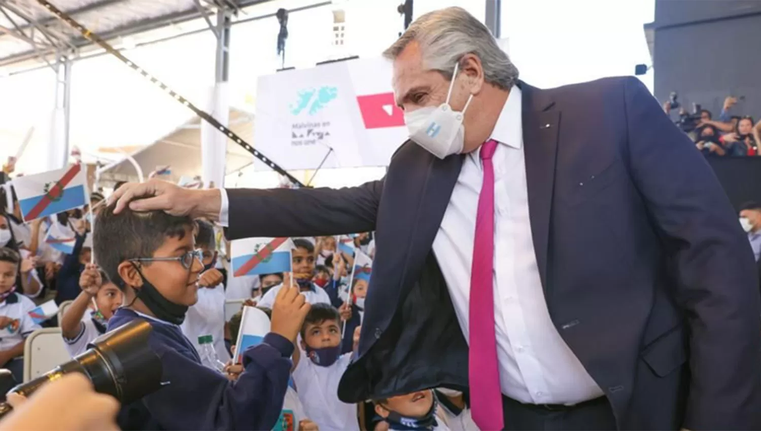 EN LA RIOJA. El presidente Alberto Fernández participó del inicio de clases.