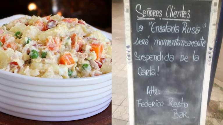 Restaurante cordobés suspendió la ensalada rusa de su menú
