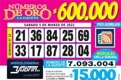 Los Números de Oro de LA GACETA