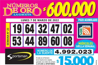 Los Números de Oro de LA GACETA