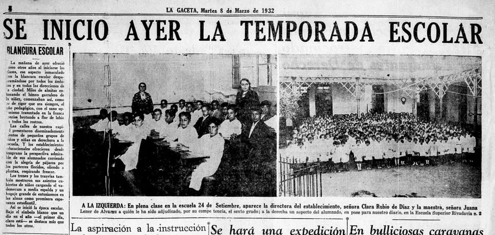 INICIO DE CLASES. Las escuelas reabrían sus puertas tras el receso veraniego para que los chicos vuelvan a estudiar.  