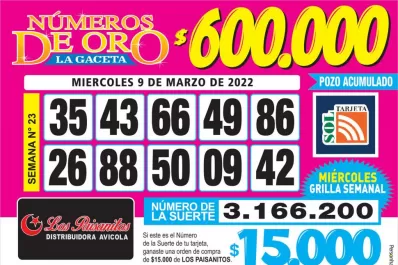 Los Números de Oro de LA GACETA