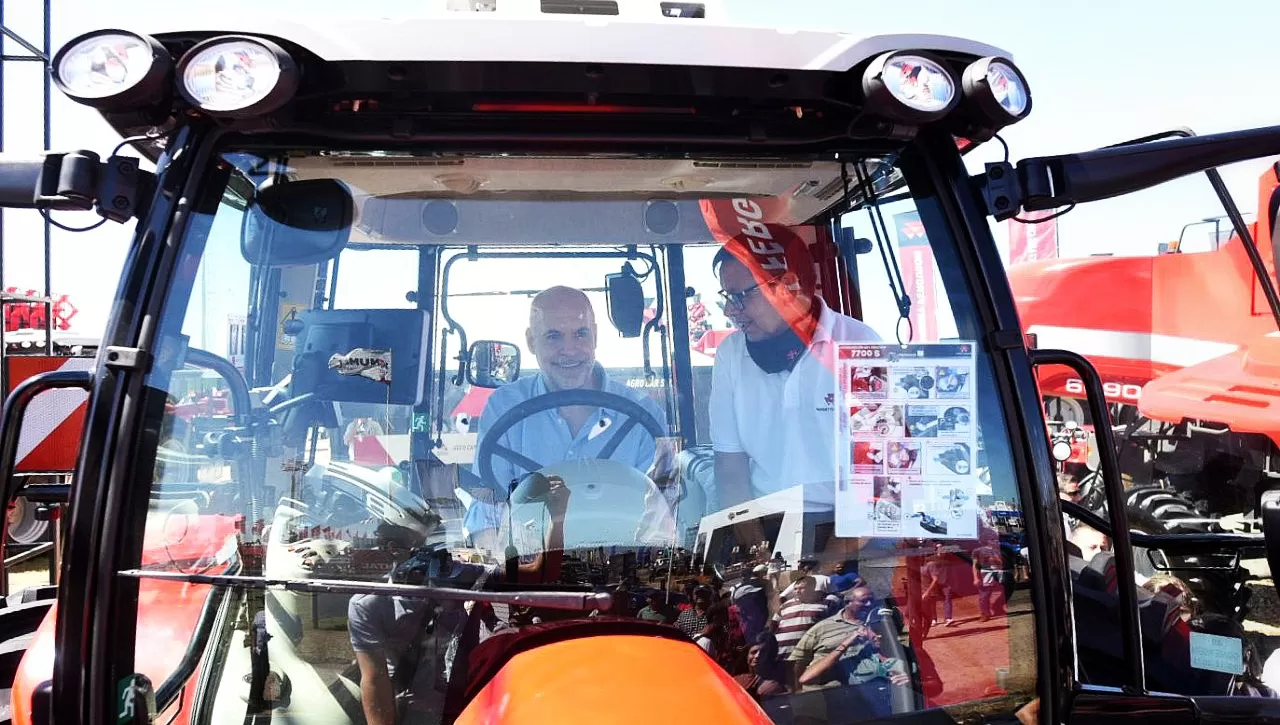 EN EXPOAGRO. El jefe de Gobierno de la Ciudad Autónoma de Buenos Aires, Horacio Rodríguez Larreta, propuso la desaparición gradual de las retenciones.