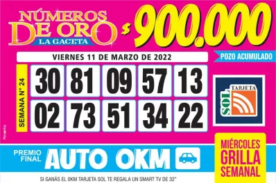 Los Números de Oro de LA GACETA