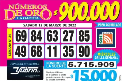 Los Números de Oro de LA GACETA