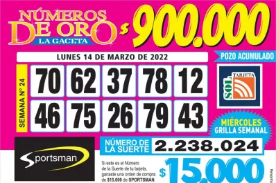 Los Números de Oro de LA GACETA