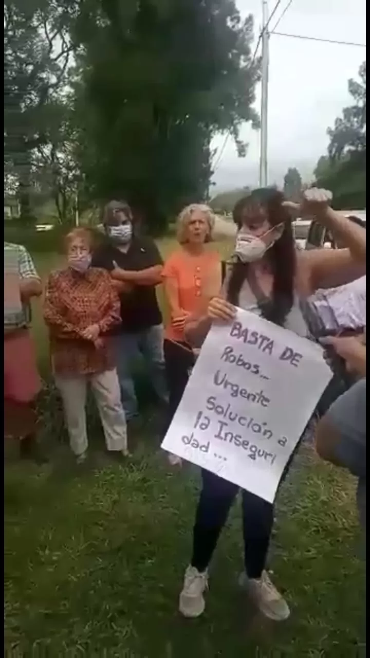 PROTESTA. Los vecinos piden que prioricen mejorar la seguridad. 