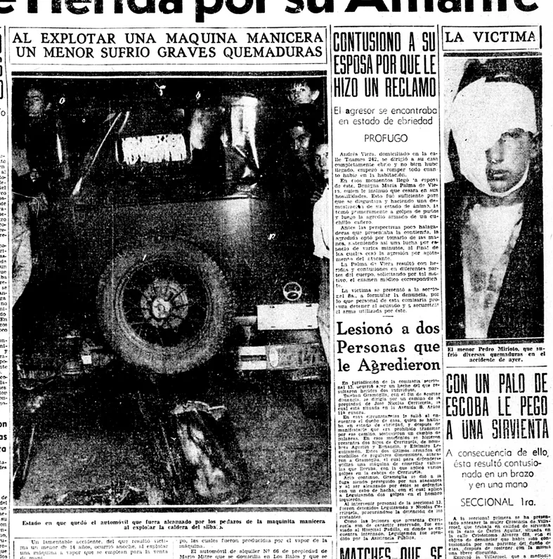 Herido al explotar un carrito manisero