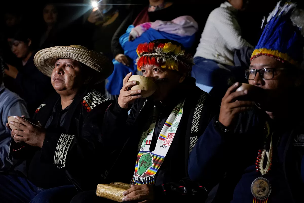 CEREMONIA. Empezarán a debatir la demanda contra el extractivismo. 