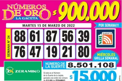 Los Números de Oro de LA GACETA