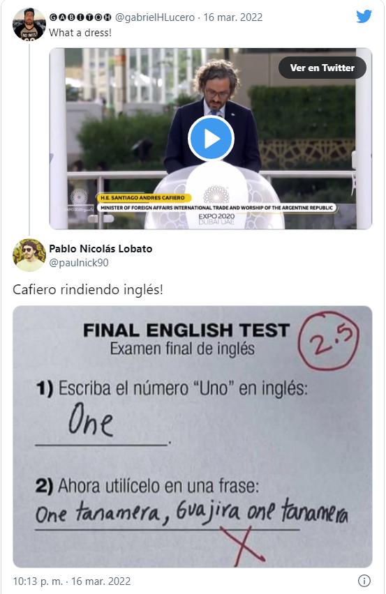 Video: Por qué se convirtió en viral el discurso en inglés de Santiago Cafiero