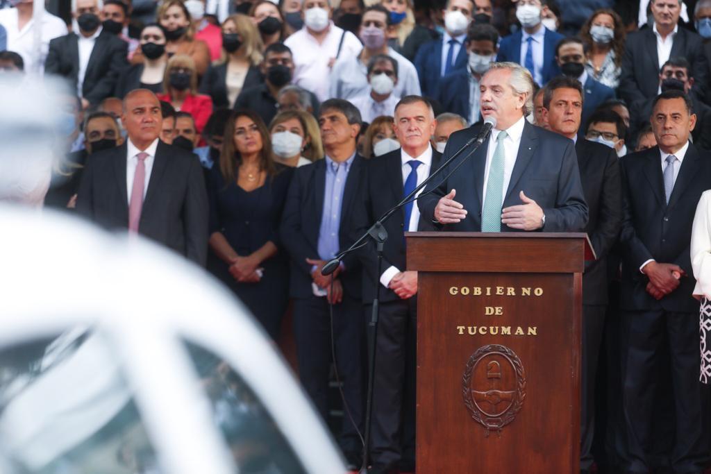 MENSAJE EN TUCUMÁN. El presidente Alberto Fernández instó a 