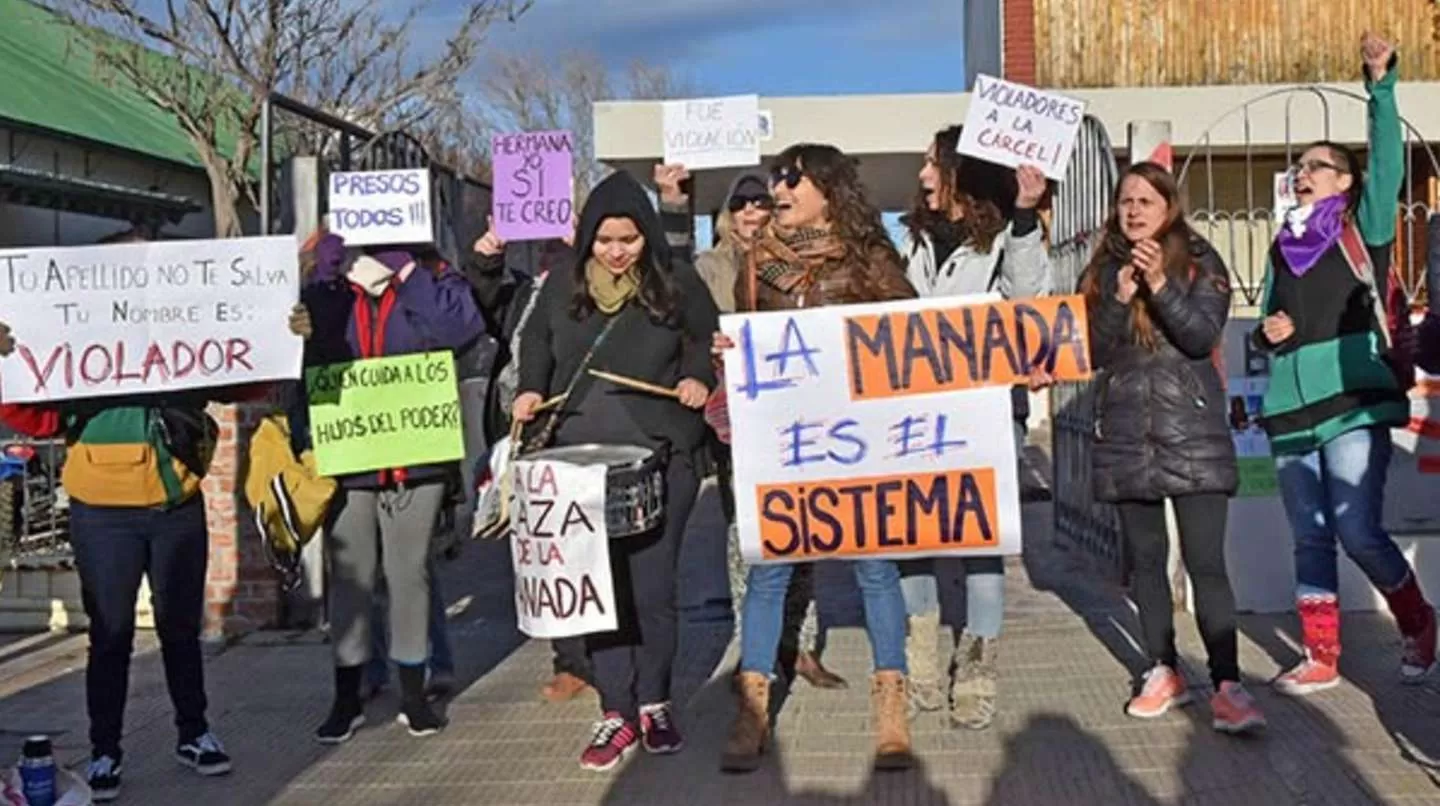 Una de las protestas en Chubut, en 2020. Foto: Gentileza La Jornada