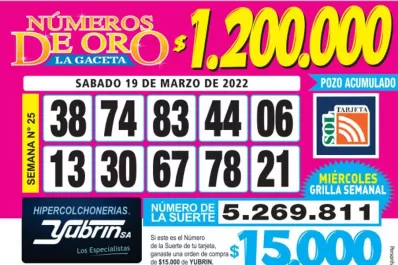 Los Números de Oro de LA GACETA