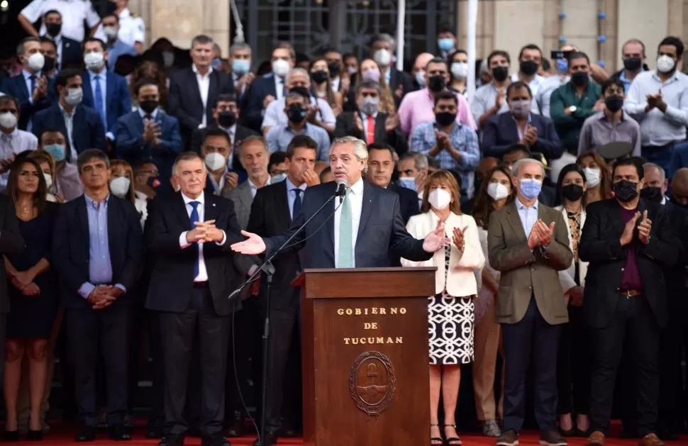  LA DEFINICIÓN. “Todo tiene sentido en la política si se hace para mejorar las condiciones de vida de la gente”, aseveró el mandatario nacional. 