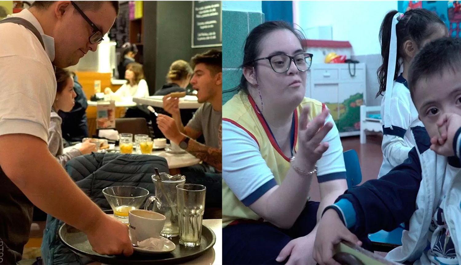 EN 2019. María José Marcaida y Patricio Cerrutti son dos tucumanos que en el Día Internacional del Síndrome de Down fueron reconocidos por sus compañeros de trabajo como los más atentos, responsables y apasionados. ARCHIVO LA GACETA