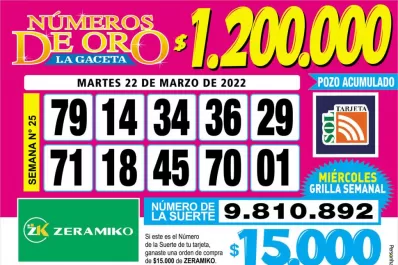 Los Números de Oro de LA GACETA