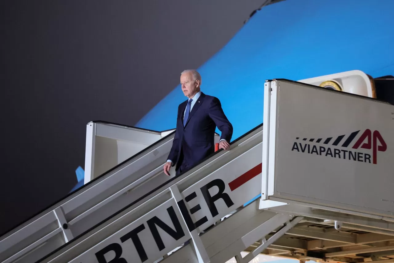 JOE BIDEN. Aterrizó ayer en Bruselas, en medio de las tensiones con Rusia.