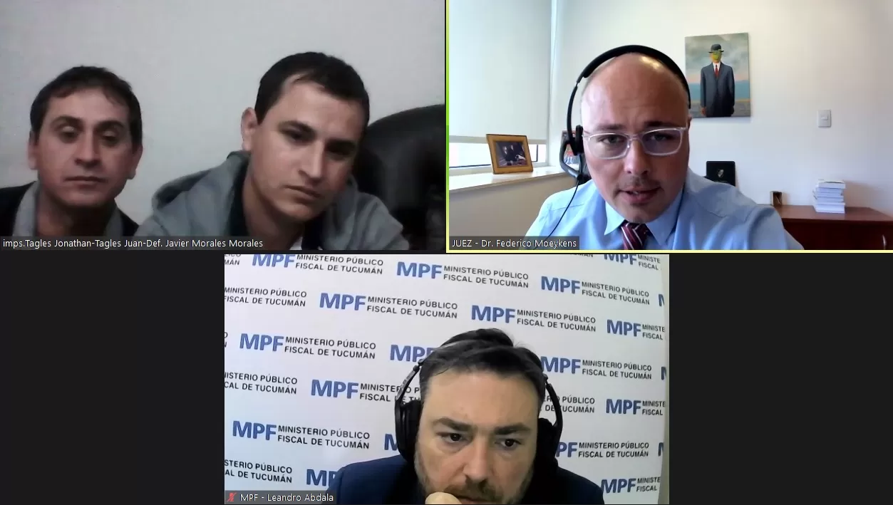 Los hermanos Tagles, en una audiencia judicial.