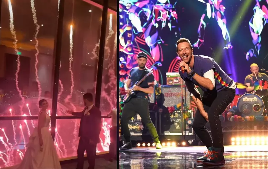 Una pareja celebró su boda con Coldplay de fondo