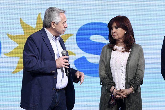 El presidente Alberto Fernández y la vicepresidenta Cristina Fernández.