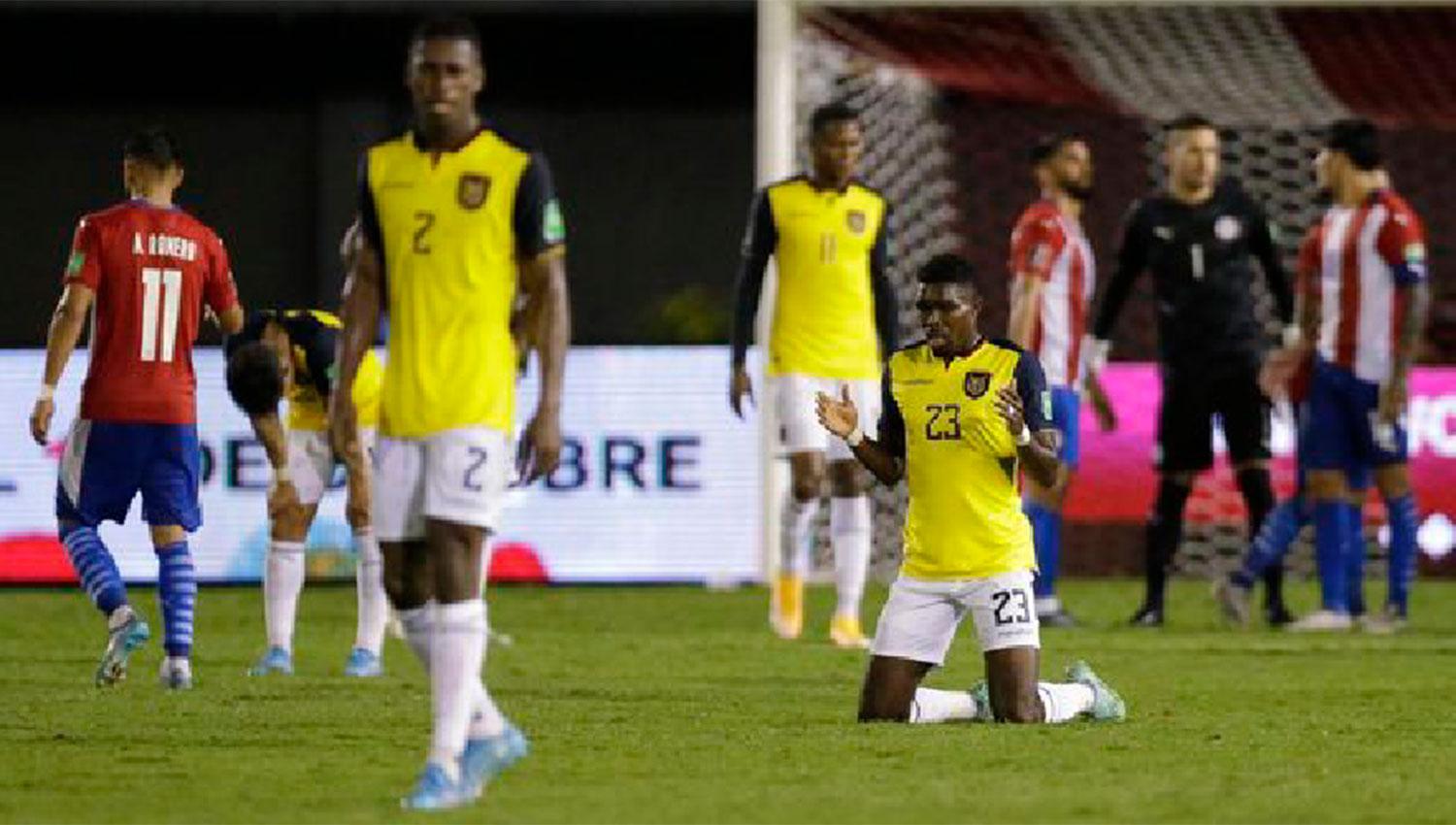 SOÑADO. Michael Canceler celebra la clasificación de Ecuador, que regresa a la Copa del Mundo después de estar ausente en Rusia 2018.