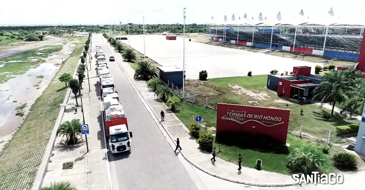 50 CAMIONES. Esa cantidad de vehículos se utilizará para el traslado de la logística al predio del circuito termense.