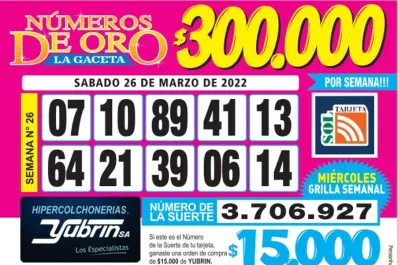 Los Números de Oro de LA GACETA