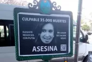 El Presidente repudió la pegatina contra Cristina Fernández