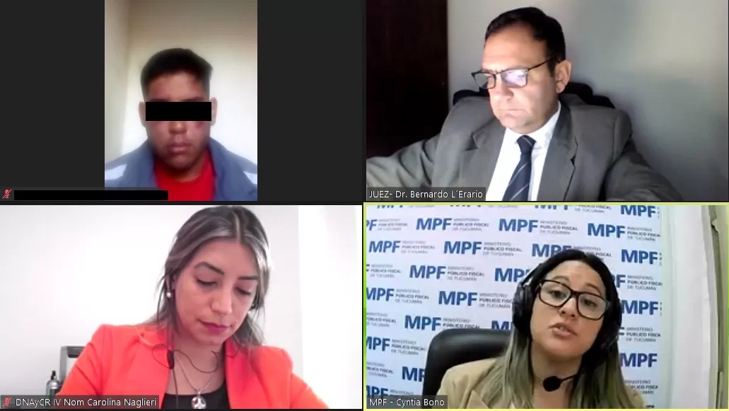 Audiencia virtual por una causa de abuso sexual.