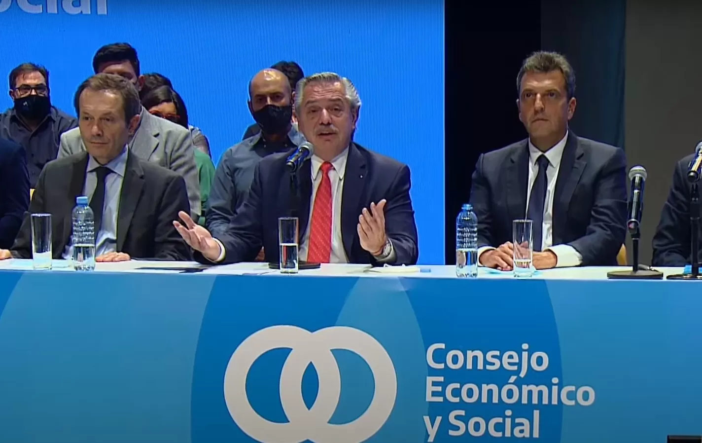 EN EL CONSEJO ECONÓMICO Y SOCIAL. Alberto Fernández, en el CCK, brindó un discurso. 