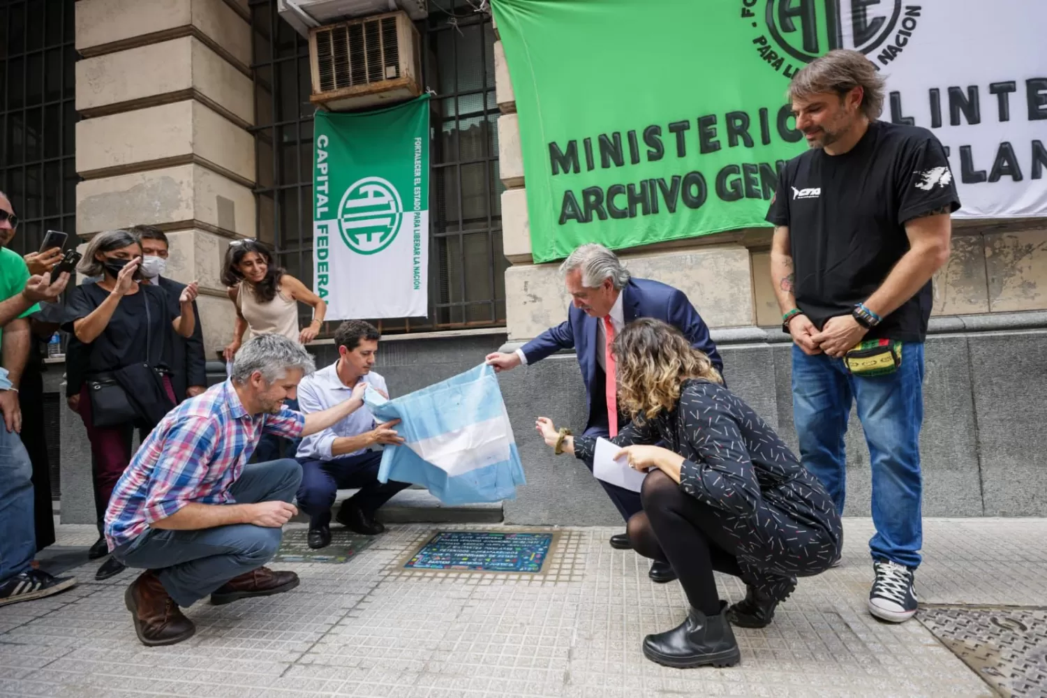 ALBERTO FERNÁNDEZ Y WADO DE PEDRO, EN UN ACTO POR LA MEMORIA. 