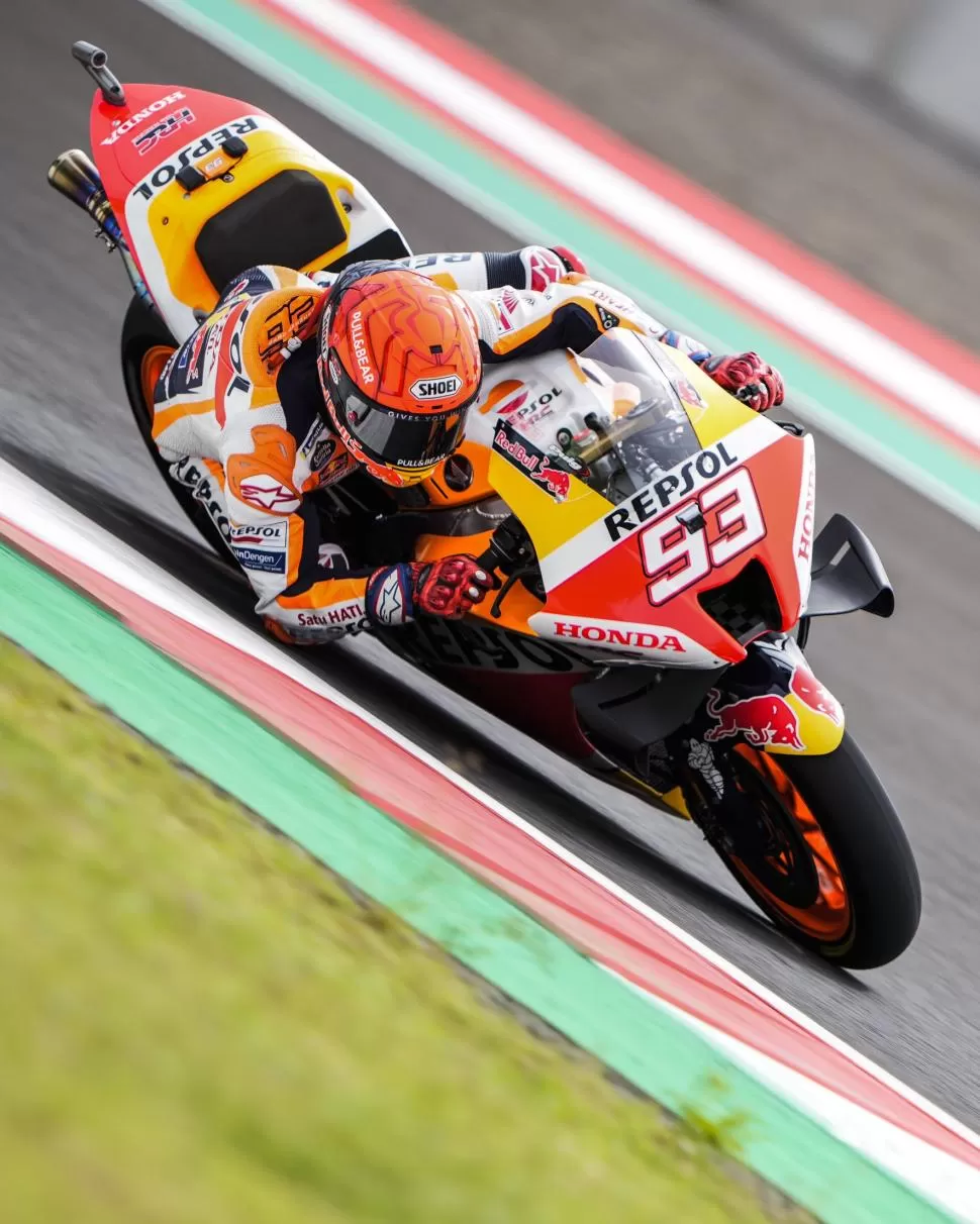 A ESPERAR. Márquez evalúa cuándo volverá a subirse a su moto, luego de  un terrible golpe en Indonesia. 