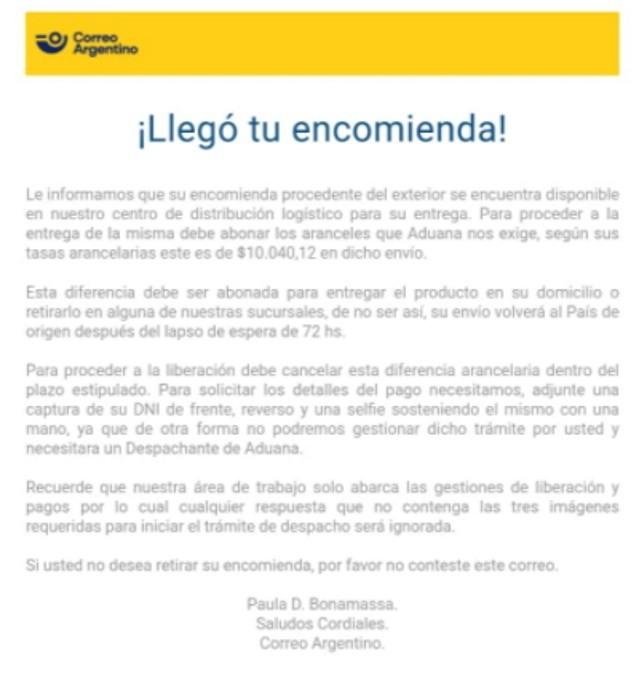 Alertan una nueva estafa que vincula al Correo Argentino: cómo detectarla