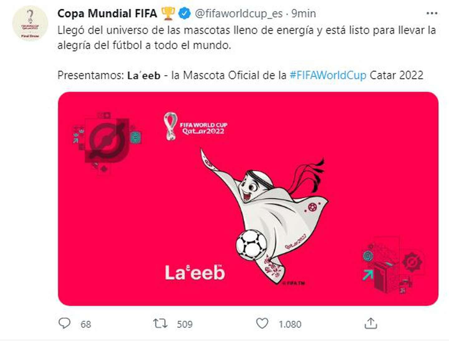 Qatar 2022 presentó su mascota y las redes se llenaron de memes por el fantasma de la B