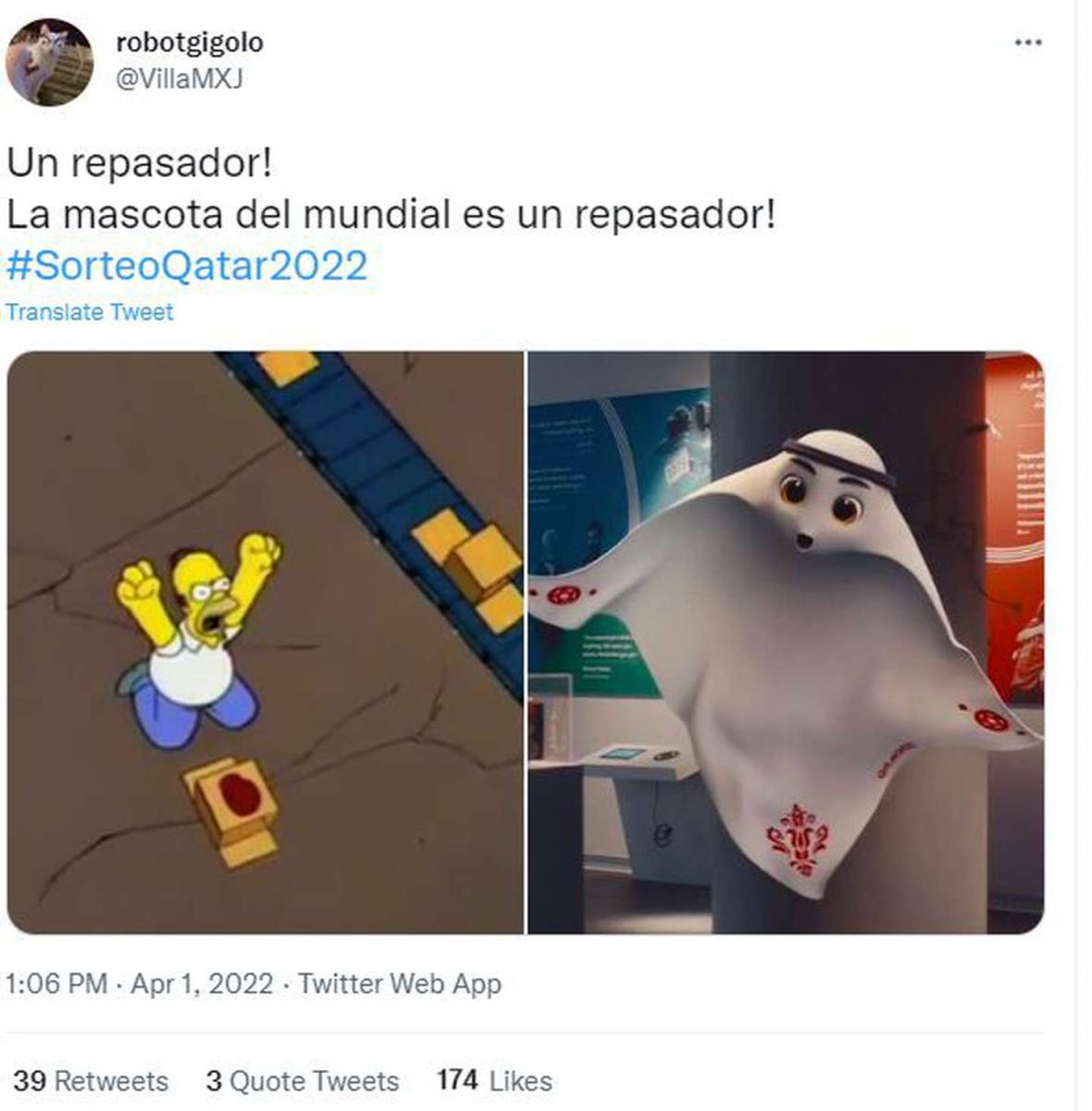 Qatar 2022 presentó su mascota y las redes se llenaron de memes por el fantasma de la B