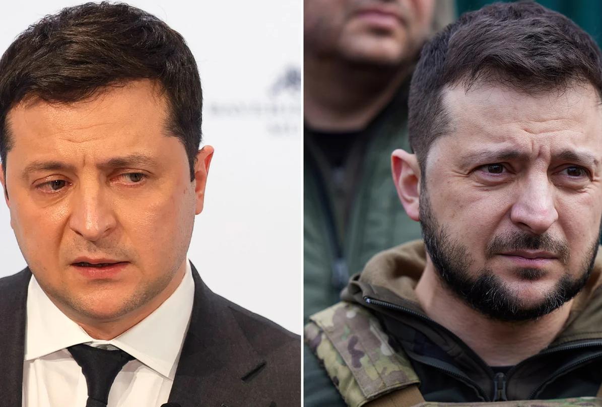 El impactante antes y después de Volodimir Zelensky a 40 días de la invasión rusa