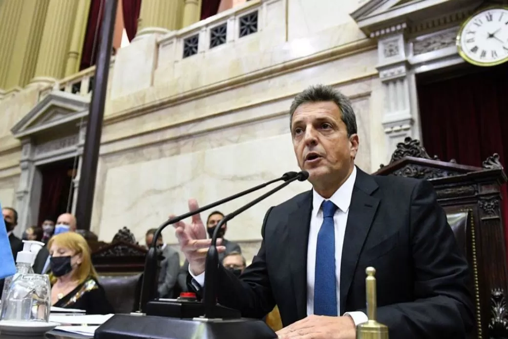 Sergio Massa preside Diputados. Foto Télam