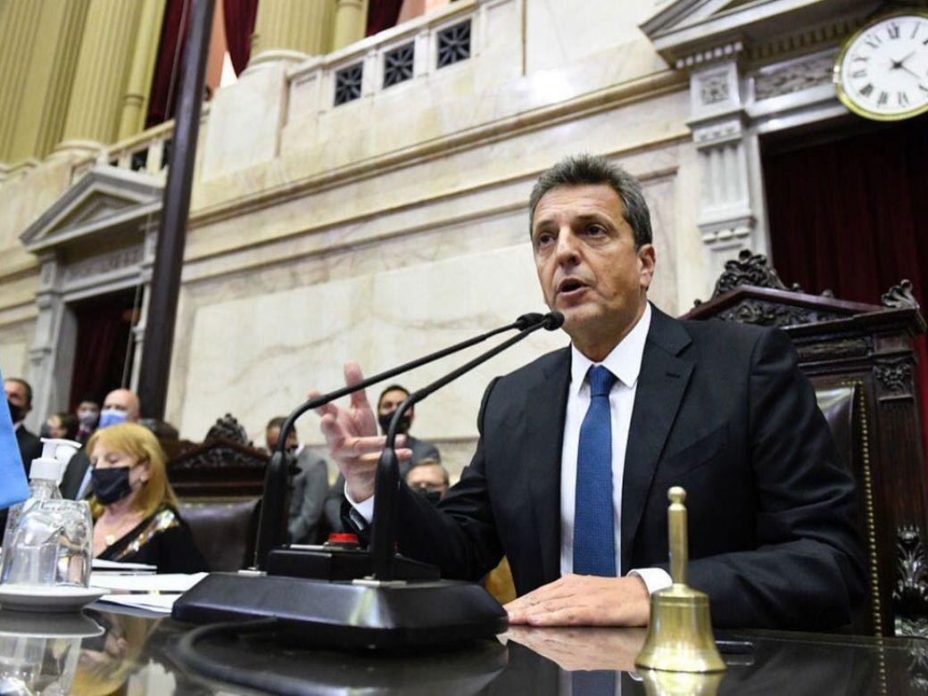 Sergio Massa preside Diputados. Foto Télam