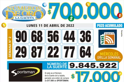 Los Números de Oro de LA GACETA