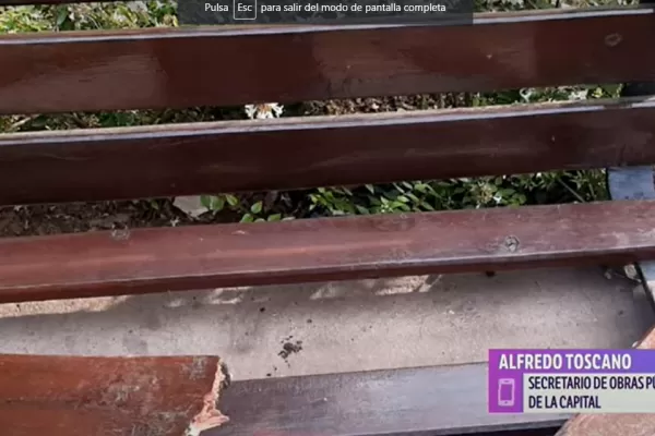 Vandalismo: la Municipalidad capitalina denuncia daños en la plaza Independencia