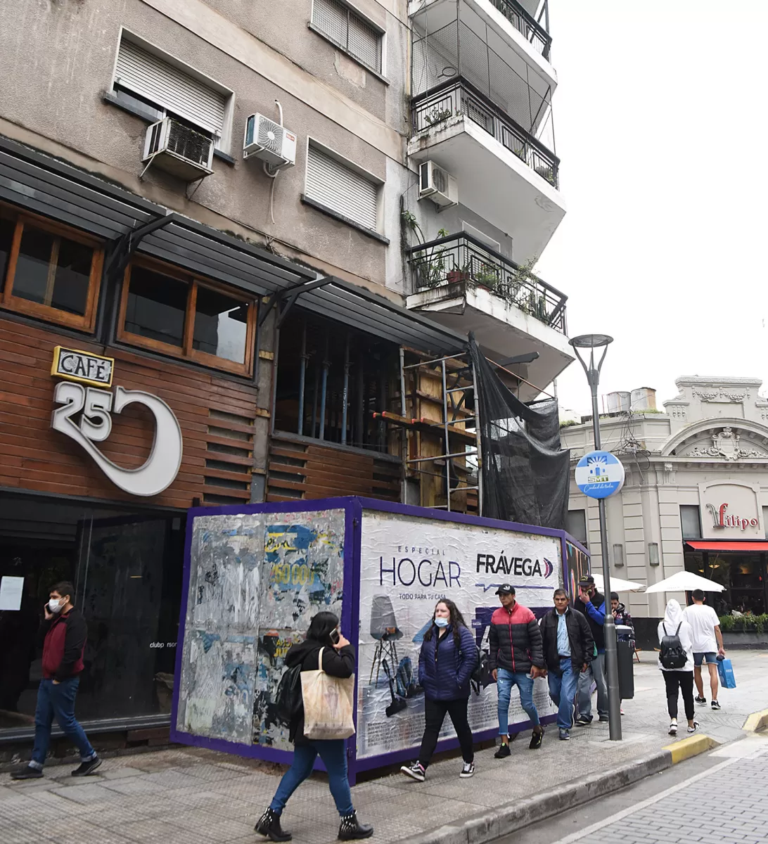 EN MARCHA. Se espera que las obras de restauración de la columna comprometida puedan terminarse rápido.