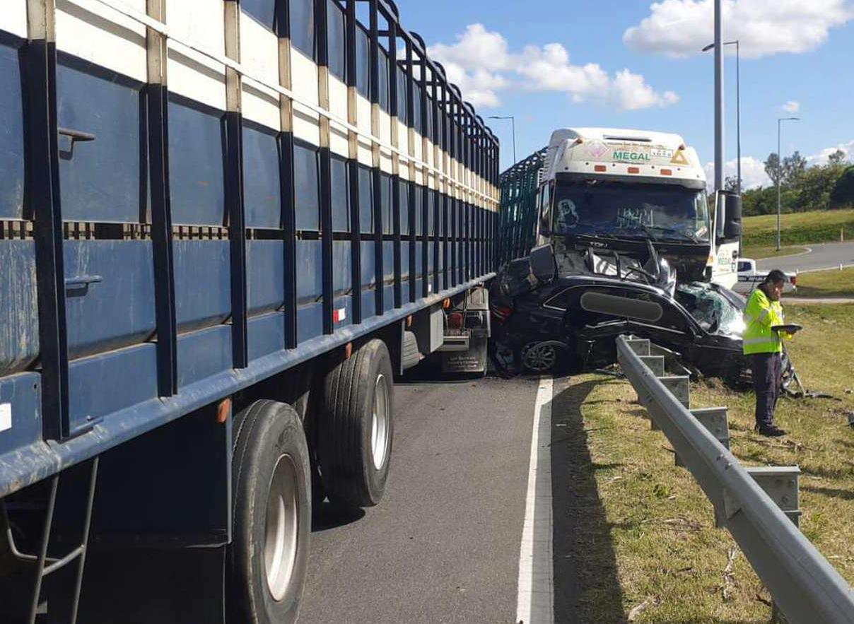 Así quedó el vehículo donde se accidentó el sobrino de Susana Giménez