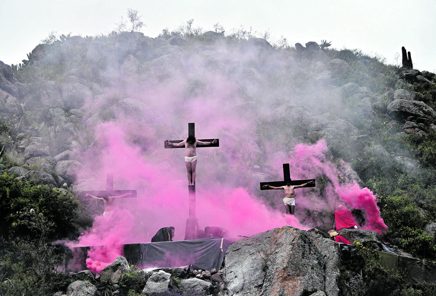 TAFÍ  DEL VALLE. El viernes se representó la obra “Vida y Pasión de Dios Hombre”, en ella colaboraron más de 120 actores.