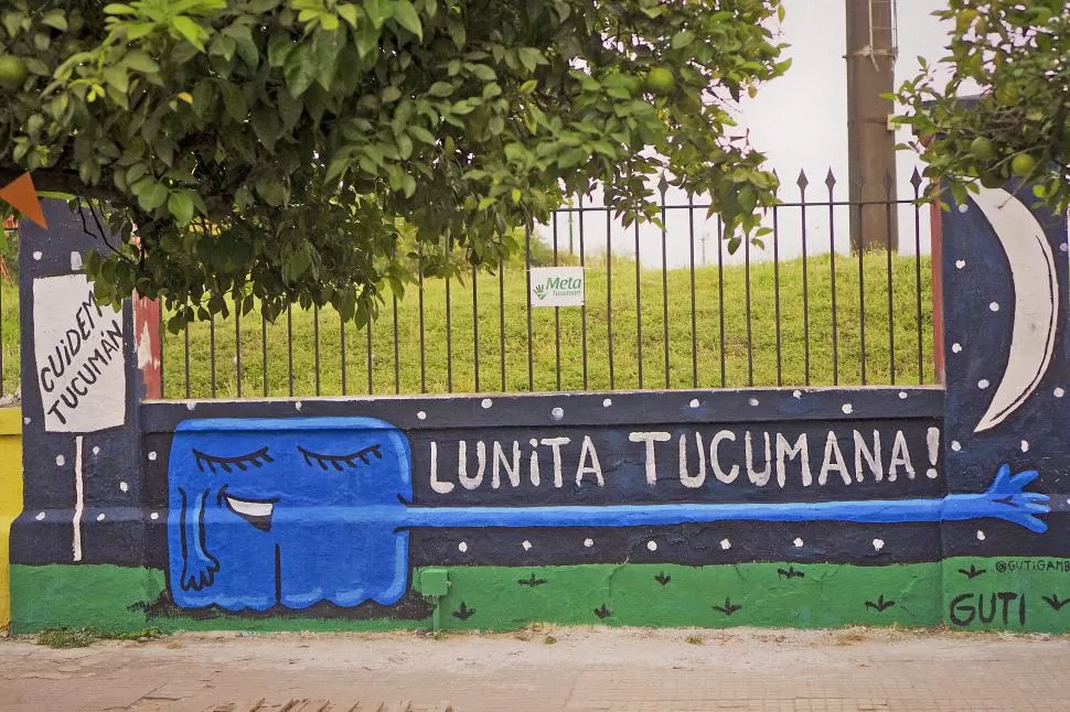 REVALORIZACIÓN DEL ESPACIO. Uno de los murales que se realizaron en la calle Santiago del Estero. 